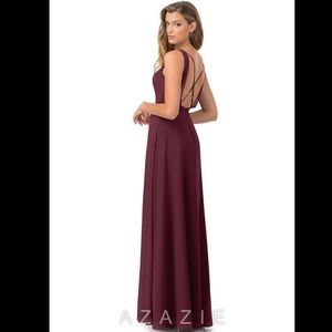 Azazie Alma Bridesmaid Dress Cabernet (A2, Fits Size 4)